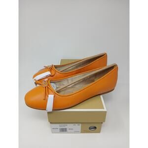 Michael Kors Savannah Ballet Faux Leather 49S6SVFP1L Rad Orange Women’s Us Sz 9M